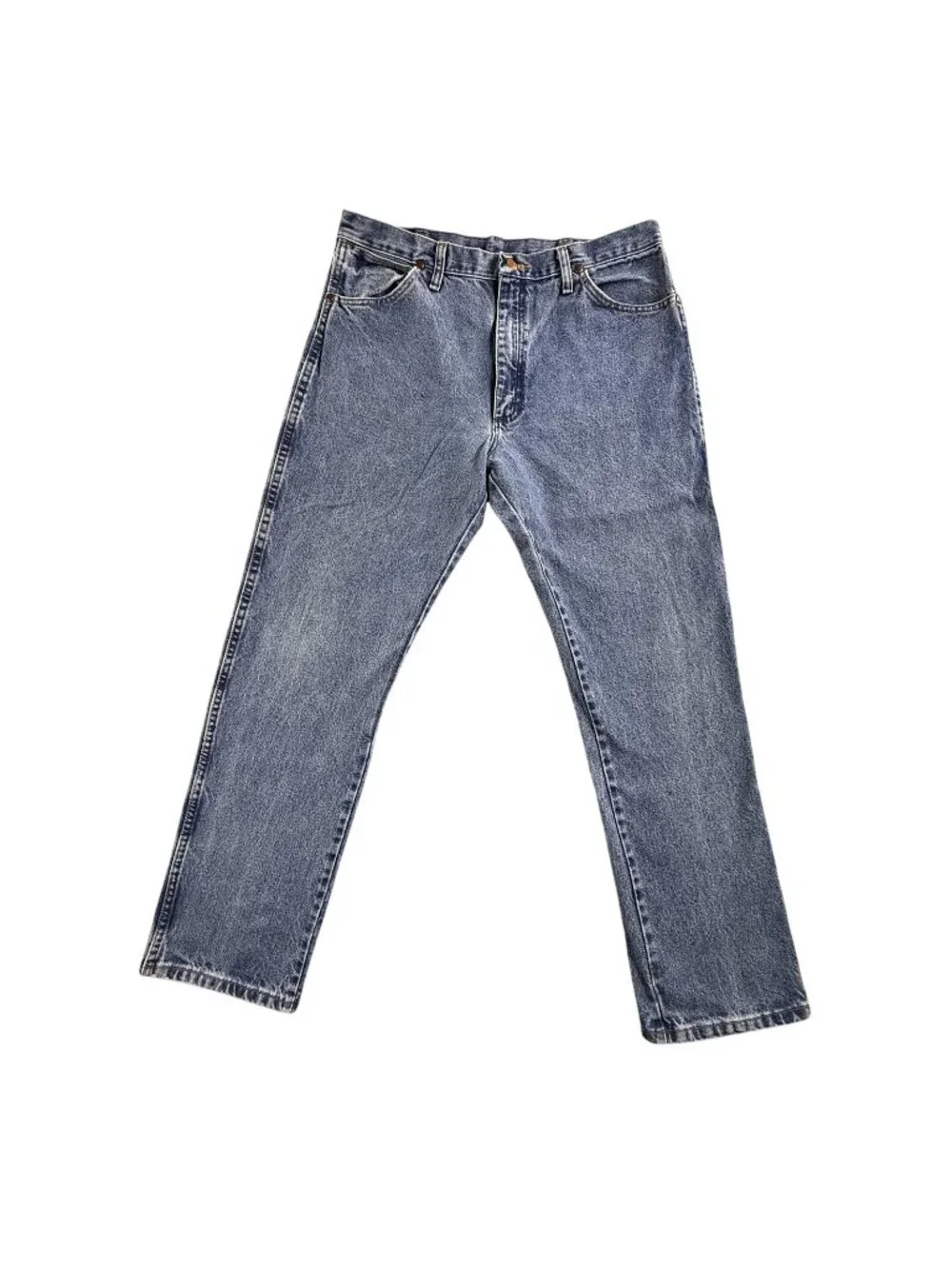Wrangler Jeans Mens 36x32 Blue Cowboy Cut Straight Denim Medium Wash 1013MWZGK